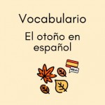 Spanish autumn fall vocabulary